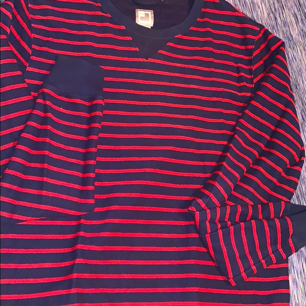 JCP Men’s Red & Blue Striped Shirt